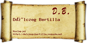 Délczeg Bertilla névjegykártya